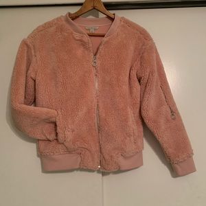 Calvin Klein Jeans Cracked Logo Sherpa Bomber